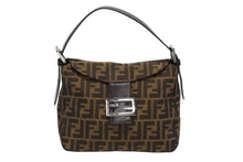 画像をギャラリービューアに読み込む, 極美品 FENDI フェンディ ズッカ ワンショルダーバッグ WS15229 ブラウン キャンバス レザー シルバー金具 中古 4b008282