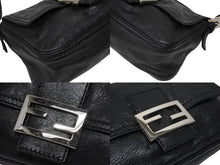 画像をギャラリービューアに読み込む, FENDI フェンディ ミニ マンマバケット ワンショルダーバッグ 8BR180 レザー ブラック シルバー金具 極美品 中古 4b008288