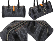 Load image into Gallery viewer, 極美品 CHRISTIAN DIOR クリスチャンディオール トロッターライン ハンドバッグ 02-B0-1015 ネイビー オレンジ シルバー金具 中古 4b008289