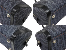 Load image into Gallery viewer, 極美品 CHRISTIAN DIOR クリスチャンディオール トロッターライン ハンドバッグ 02-B0-1015 ネイビー オレンジ シルバー金具 中古 4b008289