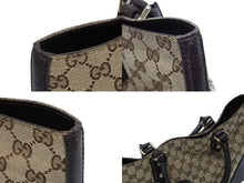 画像をギャラリービューアに読み込む, GUCCI グッチ ハンドバック GGキャンバス シェリーライン FF13788WS1378 レザー ベージュ 美品 中古 4b008291