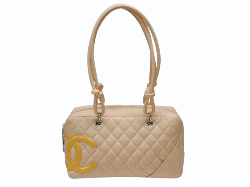 極美品 CHANEL シャネル カンボンライン ワンショルダーバッグ A25171 10番台 ココマーク カーフ パテントレザー 中古 4b008293