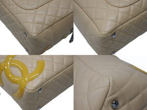 極美品 CHANEL シャネル カンボンライン ワンショルダーバッグ A25171 10番台 ココマーク カーフ パテントレザー 中古 4b008293