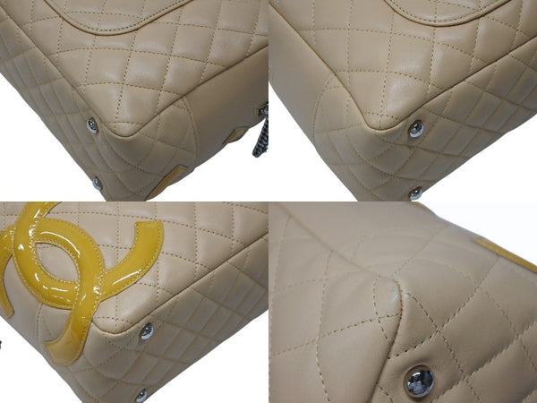 極美品 CHANEL シャネル カンボンライン ワンショルダーバッグ A25171 10番台 ココマーク カーフ パテントレザー 中古 4b008293