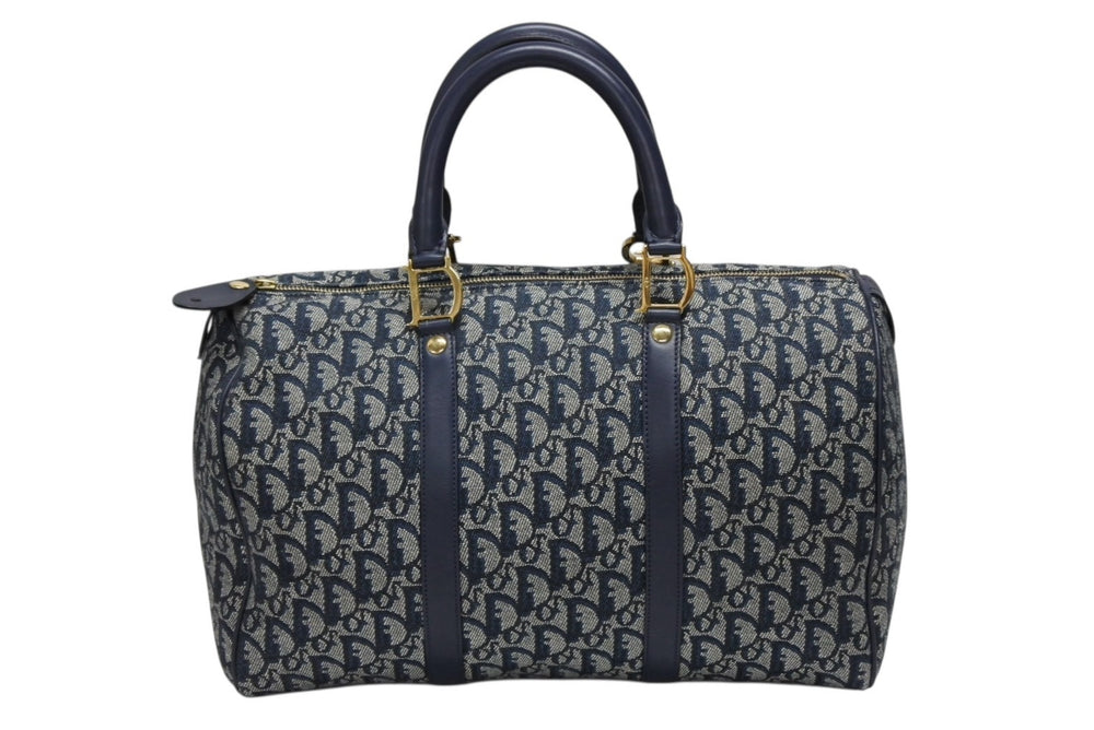 Christian Dior Trotter Handbag CP0070 Galliano Period Navy Good Condition Used 4b008304