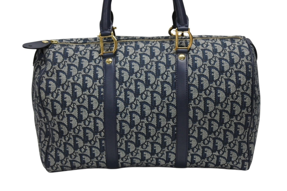 Christian Dior Trotter Handbag CP0070 Galliano Period Navy Good Condition Used 4b008304