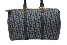 画像をギャラリービューアに読み込む, Christian Dior クリスチャンディオール トロッター ハンドバッグ CP0070 ガリアーノ期 ネイビー 美品 中古 4b008304