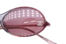 画像をギャラリービューアに読み込む, CHANEL シャネル オーバル サングラス 5044-B c.683/5 サイズ52□18 135 ココマーク ラインストーン ワインレッド 美品 中古 4b008306