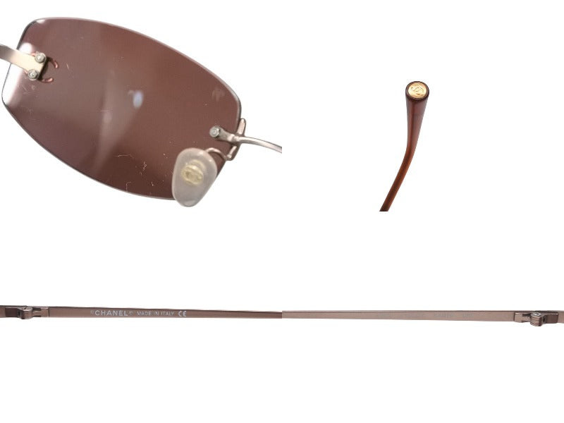 CHANEL シャネル サングラス 眼鏡 ココマーク リムレス フチなし 4002