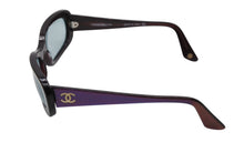 画像をギャラリービューアに読み込む, CHANEL シャネル スクエア サングラス アイウェア 5011 c.530/66 サイズ51□19 135 ココマーク 玉虫色 美品 中古 4b008310