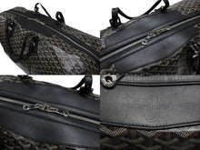 画像をギャラリービューアに読み込む, GOYARD ゴヤール ボーイング65 ボストンバッグ ヘリンボーン ゴヤールデインキャンバス ブラック シルバー金具 スト付き 美品 中古 4b008317