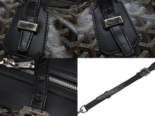 画像をギャラリービューアに読み込む, GOYARD ゴヤール ボーイング65 ボストンバッグ ヘリンボーン ゴヤールデインキャンバス ブラック シルバー金具 スト付き 美品 中古 4b008317