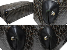 画像をギャラリービューアに読み込む, GOYARD ゴヤール ボーイング65 ボストンバッグ ヘリンボーン ゴヤールデインキャンバス ブラック シルバー金具 スト付き 美品 中古 4b008317