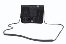 画像をギャラリービューアに読み込む, 極美品 CHANEL シャネル パッチワーク BORO チェーンショルダーバッグ ココマーク 25番台 デニム ツイード ブラック シルバー 中古 4b008319