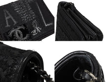 画像をギャラリービューアに読み込む, 極美品 CHANEL シャネル パッチワーク BORO チェーンショルダーバッグ ココマーク 25番台 デニム ツイード ブラック シルバー 中古 4b008319