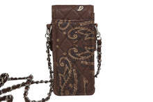 画像をギャラリービューアに読み込む, 極美品 THE WORLD IS YOURS ザ ワールド イズ ユアーズ ペイズリー キルティング ミニ ポーチ ショルダー レザー ブラウン 中古 4b008320