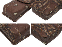 画像をギャラリービューアに読み込む, 極美品 THE WORLD IS YOURS ザ ワールド イズ ユアーズ ペイズリー キルティング ミニ ポーチ ショルダー レザー ブラウン 中古 4b008320