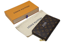 画像をギャラリービューアに読み込む, LOUIS VUITTON ルイヴィトン ジッピーウォレット イニシャル入り M60017 モノグラム ブラウン 長財布 美品 中古 4b008321