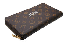 画像をギャラリービューアに読み込む, LOUIS VUITTON ルイヴィトン ジッピーウォレット イニシャル入り M60017 モノグラム ブラウン 長財布 美品 中古 4b008321