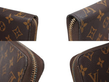 画像をギャラリービューアに読み込む, LOUIS VUITTON ルイヴィトン ジッピーウォレット イニシャル入り M60017 モノグラム ブラウン 長財布 美品 中古 4b008321