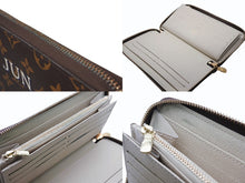 画像をギャラリービューアに読み込む, LOUIS VUITTON ルイヴィトン ジッピーウォレット イニシャル入り M60017 モノグラム ブラウン 長財布 美品 中古 4b008321