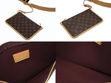 画像をギャラリービューアに読み込む, 新品同様 LOUIS VUITTON ルイヴィトン キャリーオールNM MM トートバッグ M46197 モノグラム ブラウン レザー PVC 中古 4b008326