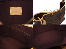画像をギャラリービューアに読み込む, 新品同様 LOUIS VUITTON ルイヴィトン キャリーオールNM MM トートバッグ M46197 モノグラム ブラウン レザー PVC 中古 4b008326