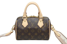 Load image into Gallery viewer, 未使用 LOUIS VUITTON ルイヴィトン ショルダーバッグ スピーディバンドリエール20 M46222 レザー PVC ブラウン ゴールド金具 中古 4b008328