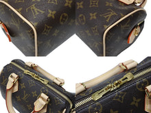 Load image into Gallery viewer, 未使用 LOUIS VUITTON ルイヴィトン ショルダーバッグ スピーディバンドリエール20 M46222 レザー PVC ブラウン ゴールド金具 中古 4b008328