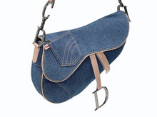Load image into Gallery viewer, 極美品 CHRISTIAN DIOR クリスチャンディオール サドルバッグ ワンショルダーバッグ ガリアーノ期 デニム ピンク 中古 4b008334