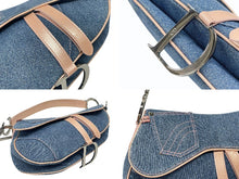 Load image into Gallery viewer, 極美品 CHRISTIAN DIOR クリスチャンディオール サドルバッグ ワンショルダーバッグ ガリアーノ期 デニム ピンク 中古 4b008334