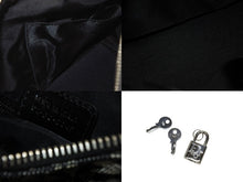 Load image into Gallery viewer, CHRISTIAN DIOR クリスチャンディオール トロッターライン ハンドバッグ D2-BO-0045 ブラック シルバー金具 美品 中古 4b008337