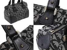 Load image into Gallery viewer, CHRISTIAN DIOR クリスチャンディオール トロッターライン ハンドバッグ D2-BO-0045 ブラック シルバー金具 美品 中古 4b008337