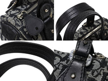 Load image into Gallery viewer, CHRISTIAN DIOR クリスチャンディオール トロッターライン ハンドバッグ D2-BO-0045 ブラック シルバー金具 美品 中古 4b008337