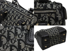 Load image into Gallery viewer, CHRISTIAN DIOR クリスチャンディオール トロッターライン ハンドバッグ D2-BO-0045 ブラック シルバー金具 美品 中古 4b008337