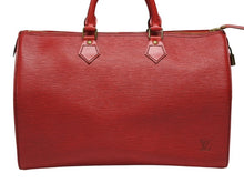 Load image into Gallery viewer, 極美品 LOUIS VUITTON ルイヴィトン スピーディ35 ハンドバッグ M42997 エピ レザー レッド ゴールド金具 中古 4b008339