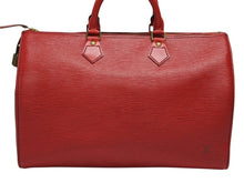 Load image into Gallery viewer, 極美品 LOUIS VUITTON ルイヴィトン スピーディ35 ハンドバッグ M42997 エピ レザー レッド ゴールド金具 中古 4b008339