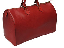 Load image into Gallery viewer, 極美品 LOUIS VUITTON ルイヴィトン スピーディ35 ハンドバッグ M42997 エピ レザー レッド ゴールド金具 中古 4b008339