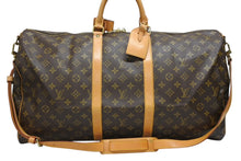 画像をギャラリービューアに読み込む, LOUIS VUITTON ルイヴィトン キーポル バンドリエール55 ボストンバッグ M41414 モノグラム ブラウン 美品 中古 4b008340