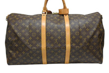 画像をギャラリービューアに読み込む, LOUIS VUITTON ルイヴィトン キーポル バンドリエール55 ボストンバッグ M41414 モノグラム ブラウン 美品 中古 4b008340