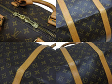 画像をギャラリービューアに読み込む, LOUIS VUITTON ルイヴィトン キーポル バンドリエール55 ボストンバッグ M41414 モノグラム ブラウン 美品 中古 4b008340