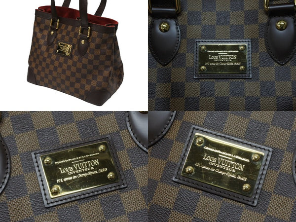 Very Good Condition LOUIS VUITTON Damier Hampstead PM Handbag Brown N51205 Logo Gold Hardware Used 4b008350