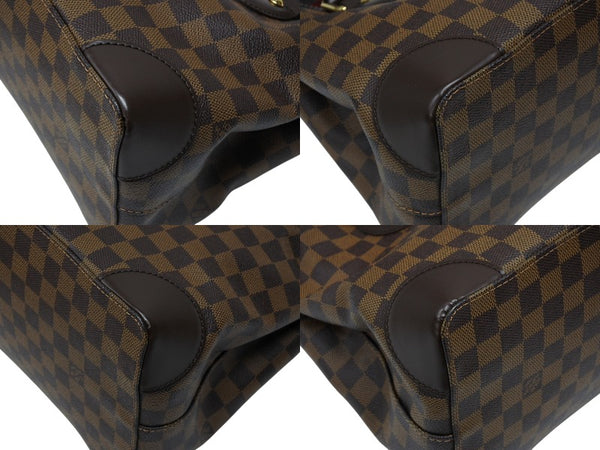 Very Good Condition LOUIS VUITTON Damier Hampstead PM Handbag Brown N51205 Logo Gold Hardware Used 4b008350