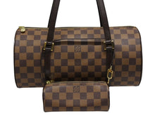 Load image into Gallery viewer, 極美品 LOUIS VUITTON ルイヴィトン ハンドバッグ パピヨン30 ダミエキャンバス N51303 ブラウン ゴールド金具 中古 4b008351