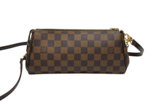 画像をギャラリービューアに読み込む, 極美品 LOUIS VUITTON ルイヴィトン エヴァ ショルダーバッグ N55213 ダミエ エベヌ ブラウン ゴールド金具 中古 4b008352