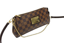 画像をギャラリービューアに読み込む, 極美品 LOUIS VUITTON ルイヴィトン エヴァ ショルダーバッグ N55213 ダミエ エベヌ ブラウン ゴールド金具 中古 4b008352