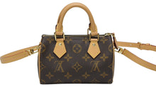 画像をギャラリービューアに読み込む, 極美品 LOUIS VUITTON ルイヴィトン ナノスピーディ ハンドバッグ 2WAYバッグ M81085 モノグラム 中古 4b008353