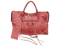 画像をギャラリービューアに読み込む, BALENCIAGA バレンシアガ ハンドバッグ 173084 ザジャイアントシティ ピンク レザー 付属ミラーあり 美品 中古 4b008359
