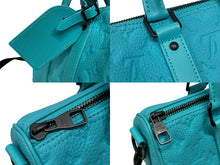 Load image into Gallery viewer, 極美品 LOUIS VUITTON ルイヴィトン ハンドバッグ バンドリエール25 M11996 モノグラム トリヨン レザー ブルー 中古 4b008369