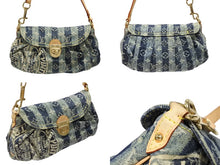 画像をギャラリービューアに読み込む, LOUIS VUITTON ルイヴィトン ミニプリーティ レイエ ショルダーバッグ M95333 モノグラムデニム ブルー 美品 中古 4b008373
